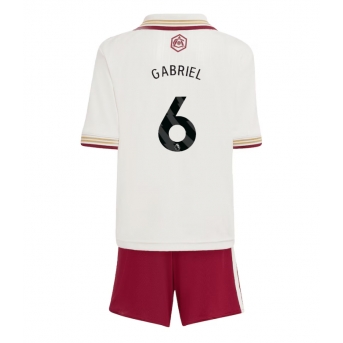 Billige Fotballdrakt Arsenal Gabriel Magalhaes #6 Replika Tredjedraktsett Barn 2025-26 Kortermet (med bukser)